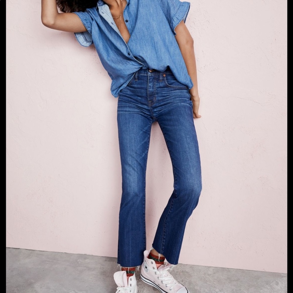 Madewell Cali-Demi raw cropped high waist, size 28